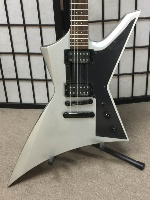 Cort VX-2X metallic silver electric guitar with EMG pick ups