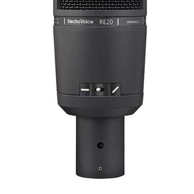 Electro-Voice RE20-BLACK Dynamic Broadcast Announcer Microphone, Black