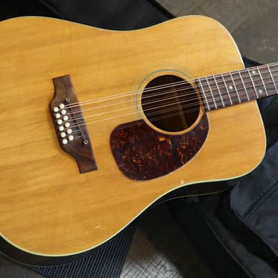 1968 Gibson 12-String B-45 Acoustic Guitar Natural + GB image 2