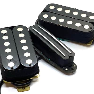 Phat Duo Hot HSH Pickup Set, Phat Screamer Bridge & Neck Humbucker + Duo Rail Strat Sized Humbucking Middle image 4