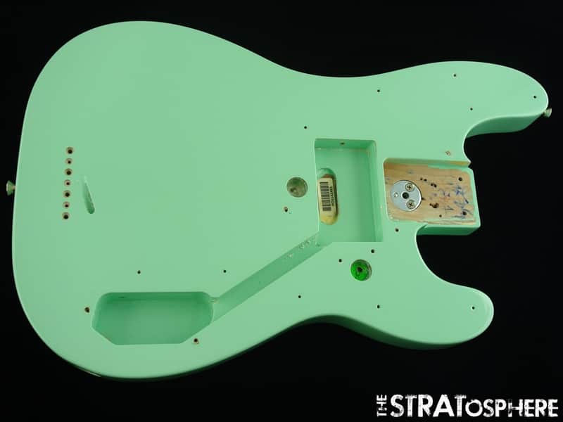 Fender Vintera II 70s Telecaster BASS BODY, Tele Bass Alder Surf Green image 1