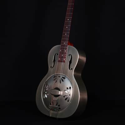 Gretsch G9201 Honey Dipper Round-Neck, Brass Body Biscuit Cone Resonator Guitar, Shed Roof Finish image 6