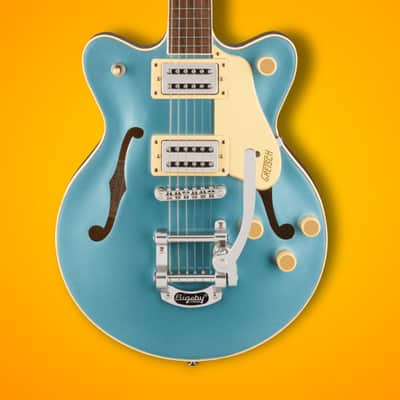 Gretsch G2655T Streamliner Center Block Jr. Double-Cut 6-String Right-Handed Electric Guitar with Arched Maple Body, Bigsby, and Laurel Fingerboard (Arctic Blue) image 7