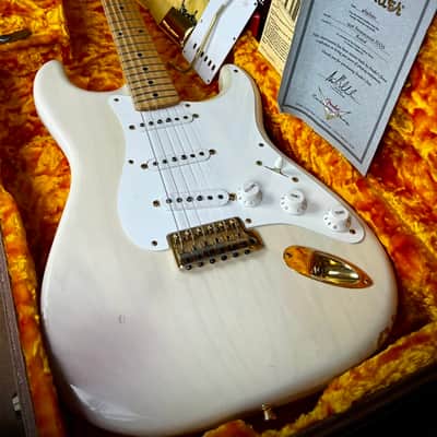 RARE 2001 Fender Custom Shop 1956 reissue stratocaster | NOS White Blonde, Original Fender G&G Hardcase and paper image 1