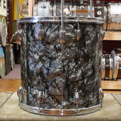 1960s Slingerland Gene Krupa Deluxe in Black Diamond Pearl 14x20 9x13 16x16 image 11