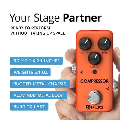 KLIQ Tiny Compressor Effect Pedal for Guitar & Bass image 6