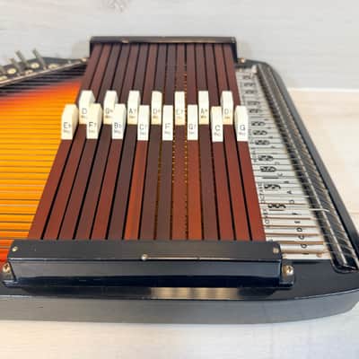 RBI ChromAharp Autoharp 36-String Made in Japan Sunburst Folk Instrument 1970's-1980's image 9