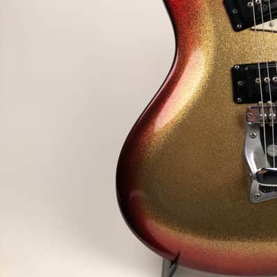 Very Rare 1965 Mosrite Ventures Vibramute in Custom Color Sparkle Sunburst & Original Hardshell Case image 9