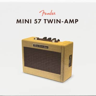 Fender Mini '57 Twin-Amp 1W Battery Practice Amp, Tweed image 4