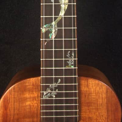 Handcrafted Concert Ukulele, Solid Hawaiian Koa, Mermaid Inlay, Soft-bag, Bruce Wei UG15-2935 image 8