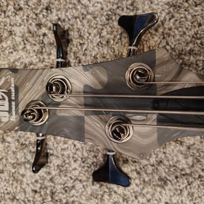 Ibanez SR300E 2021 - Custom Black and White Swirl image 3