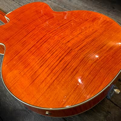 2017 Gretsch USA Custom Shop G6120WCST in Orange with orig. hard shell case and case candy image 10