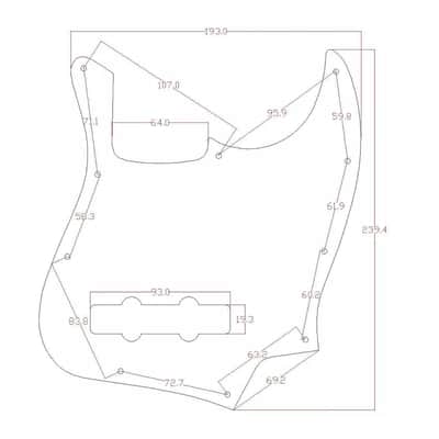 Jazz Bass Diamond Plate Metal Pickguard and Control Plate - Chrome image 4