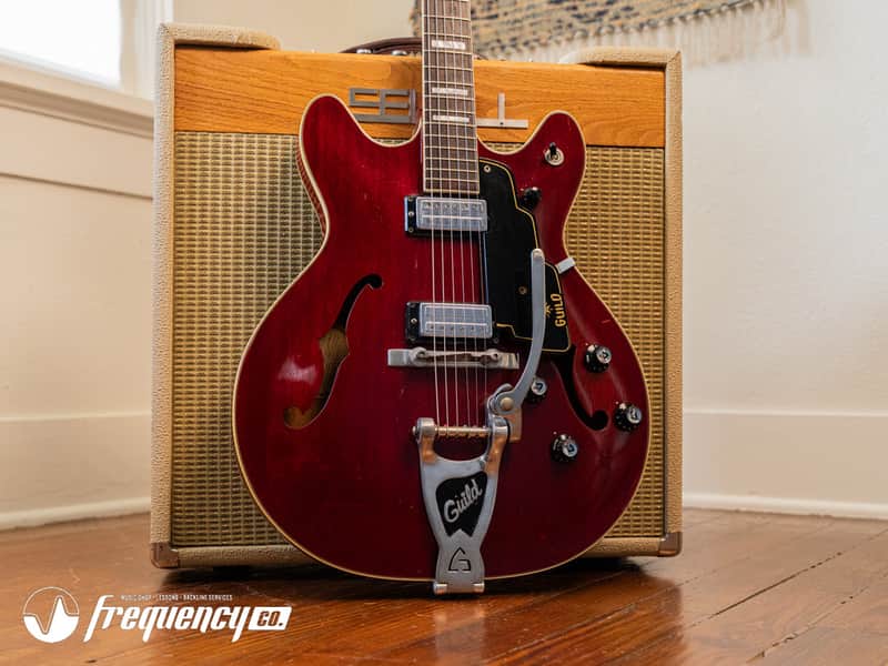 Guild Starfire V in Cherry Red with Rare Mahogany Body - 1965 image 1