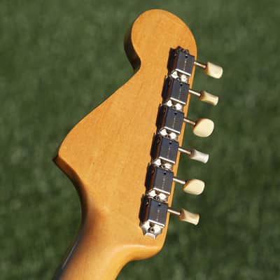 1964 Fender Duo Sonic Vintage Guitar - Original Gold Sparkle! With Original Leather Gig Bag image 17