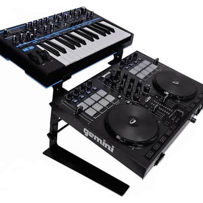 Rockville Dual Laptop+Controller Stand for M-Audio Oxygen 49 MK IV Keyboard image 9