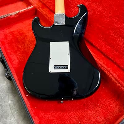 Fender E Serial Contemporary Squier Stratocaster c 1985 Black MIJ Japan strat Floyd rose fujigen image 12