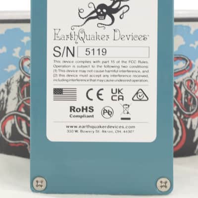 EarthQuaker Devices Tentacle Analog Octave Up V2 2025 Teal / Yellow Print image 6