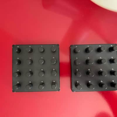 Pair of Intech Studio EN16 16-Encoder [Series 2 – Detent Encoder] MIDI Controllers, plus case, and 3D printed stands image 2