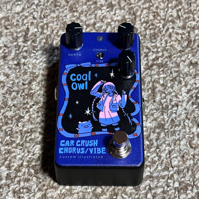 Animals Pedal Custom Illustrated CCV coalowl #01 Car Crush Chorus / Vibe image 1