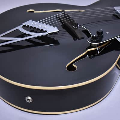 D'Angelico Premier EXL-1 Hollowbody Archtop Electric Guitar Black Finish image 7
