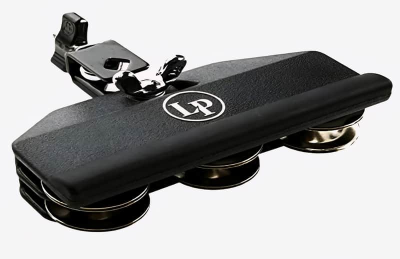 Latin Percussion LP1207-T Jam Tamb Block/Tambourine with Mounting Eye Bolt Bracket 2010s - Black image 1