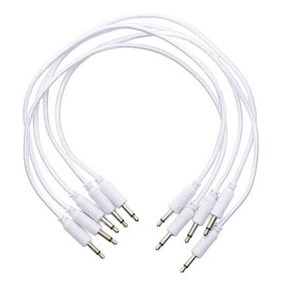 Erica Synths Braided & Soft Eurorack Patch Cables 20 cm (5 pcs) (White) [Three Wave Music] image 2