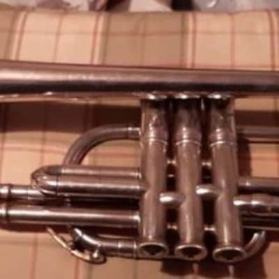 SML Strasser Marigaux Lemaire B Flat Silver Plated Cornet 1930s image 6