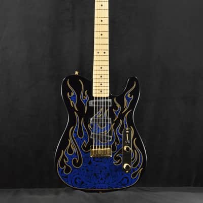 Mint Fender James Burton Telecaster Blue Paisley Flames Maple Fingerboard image 2