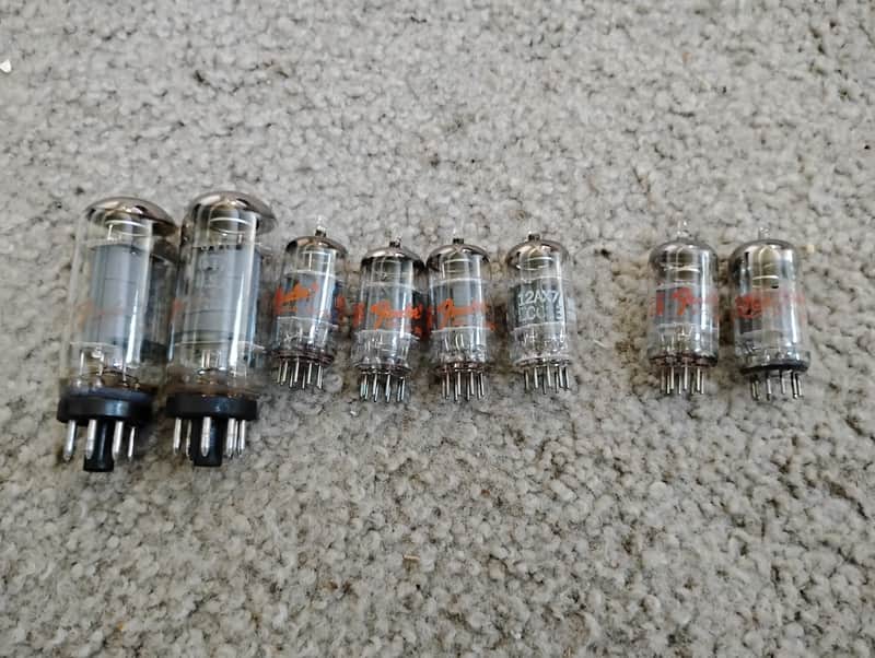 Original 1979 Fender Branded (2) 6V6GT's, (4) 7025, (2) 12AT7 tubes image 1
