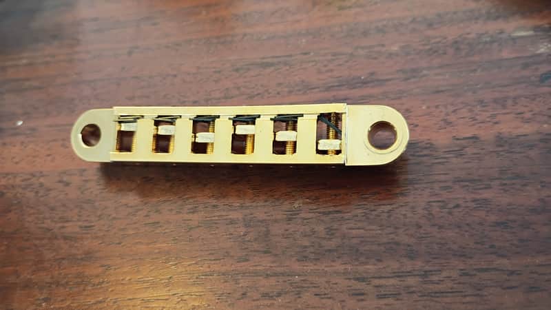 notched Philadelphia Luthier tools Bridge Brass Gold les paul tom Nashville image 1