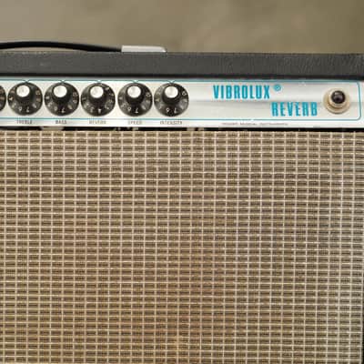 1974 Fender Vibrolux Reverb 40W 2x10" Guitar Combo Amplifier #55930 image 4