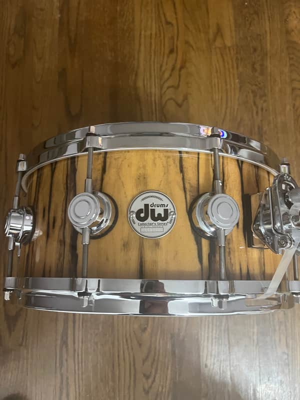 DW DW Collectors EXOTIC lacquer DIE CAST HOOPS 6”x14” Snare Drum - EXOTIC LACQUER IVORY EBONY image 1