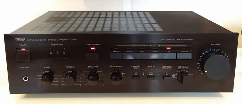 Yamaha A-520 Stereo Integrated Amplifier 1985-86 Black image 1
