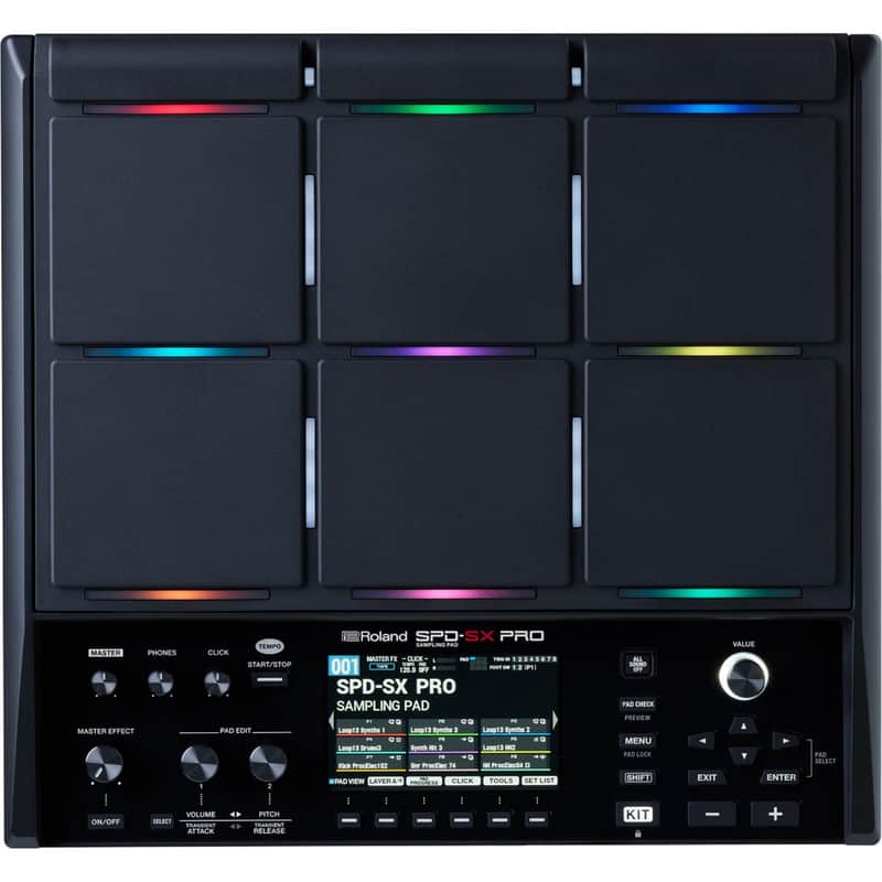 Roland SPD-SX PRO Sampling Pad, 9-Pad Percussion Sampler with 32GB Storage, Color LCD & USB Audio Interface image 1