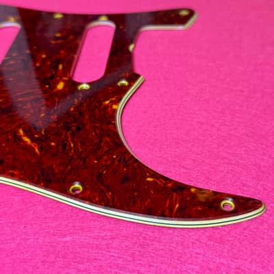 General Vintage Tone 1962’ Nitrate celluloid pickguard for Stratocaster 4 ply Celluloid nitrate / Carey NOS - Aged image 10