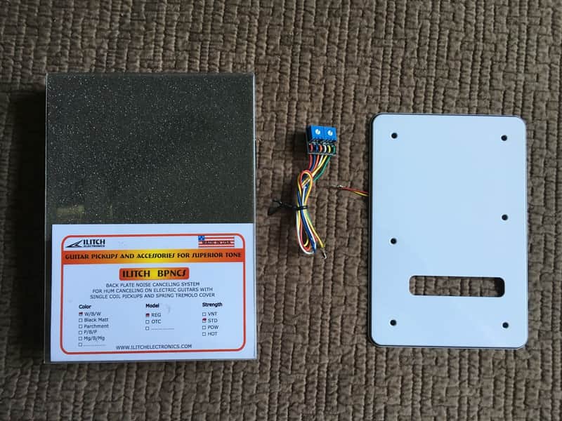 Ilitch BPNCS Back Plate Noise Canceling System for Strat White - Free Shipping! image 1