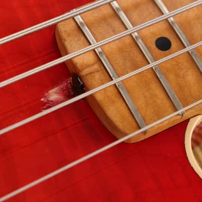 1980 Charvel Bass Flame Maple Body Trans Red image 10