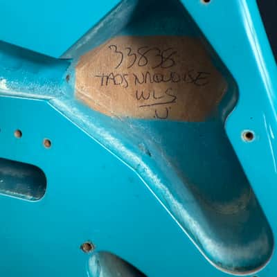 🔥 Fender Custom Shop 1969 Stratocaster Journeyman Relic Body – Rare Taos Turquoise – COA & Neck Plate – 3 lbs 🔥 image 3