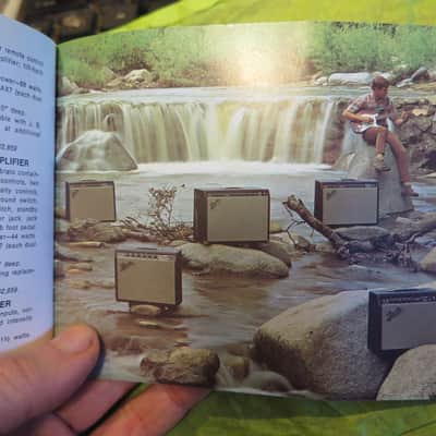 vintage 1968 Fender catalog ON THE GO 45 p. booklet stratocaster telecaster pedal steel amplifiers banjoes accessories paper case candy image 11