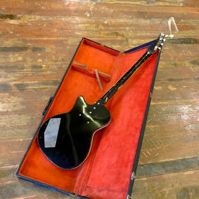 Silvertone 1444 bass guitar c 1960’s Black beauty original vintage USA harmony image 14