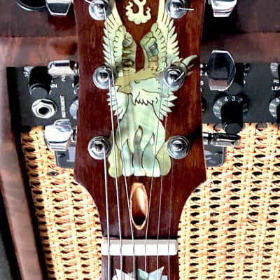Antoniotsai SG type guitar 2000's - a very well made very ornate SG w/crazy Quilted Maple & Abalone w/a set of 70's DiMarzio PAF's. image 6