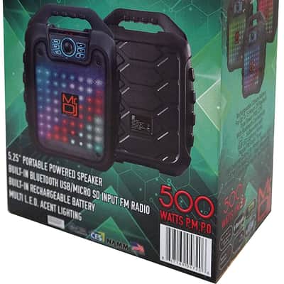 MR DJ DISCO 5.25" Portable Powerful PA Bluetooth Speaker Karaoke Machine image 8