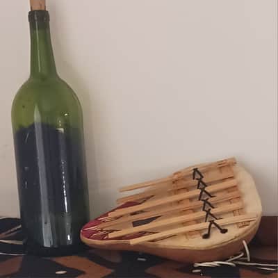 African-style bamboo & gourd "thumb piano" (med.) image 6