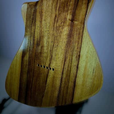 Chechen on Black Limba Meteora Style Replacement Guitar Body - Tele Routing image 9