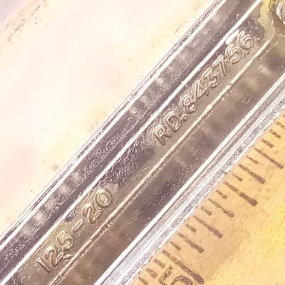 Premier Bass Drum Lug 9.25"125-20 843756 Diamond Chrome Vintage80s+Rubber Gasket image 4