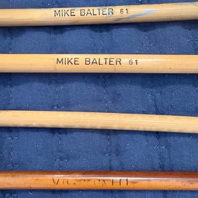 3 Mike Balter 61R Mushroom Head Series Yarn Wound Marimba Mallets w/ Rattan Handles & 1 Vic Firth image 2