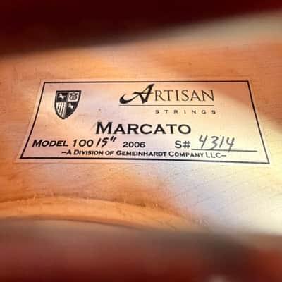Artisan Strings Marcato Model 100 15" Viola 2006 SN: 4314 image 10