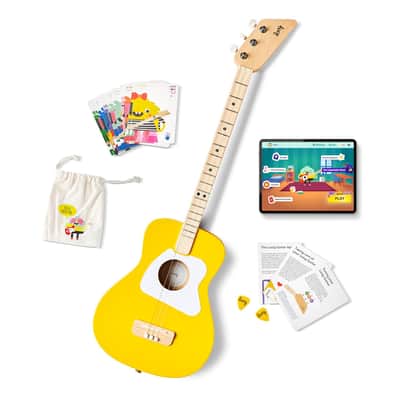 Loog Pro Acoustic kids Guitar 3-strings Ages 6+ Learning App and Lessons Included Yellow image 1