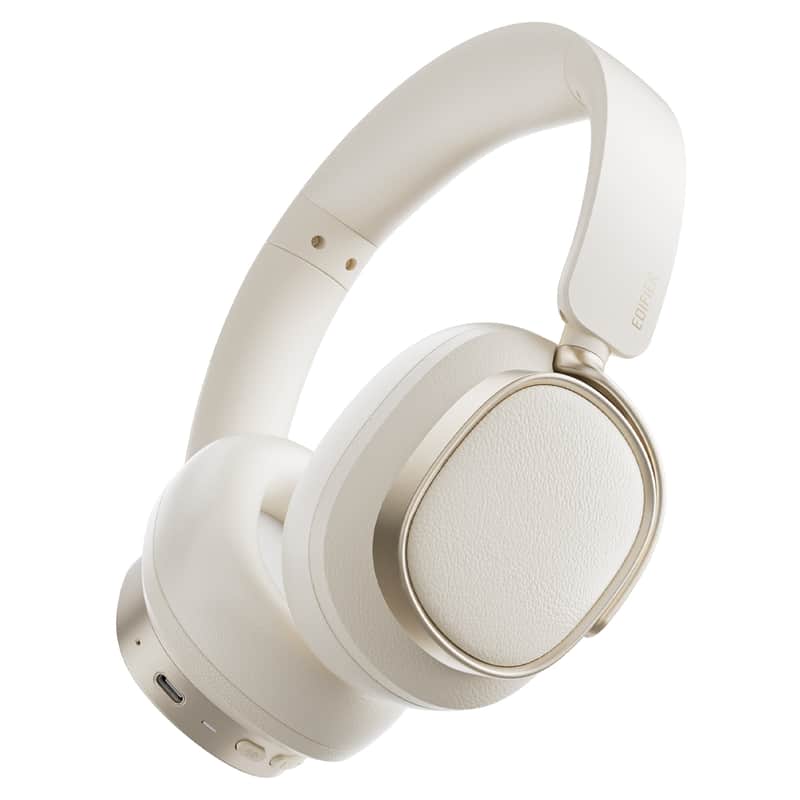 Edifier Active Noise Cancelling Headphones, Over Ear Bluetooth Headset, 92H Playtime Wired & Wireless Hi-Res Audio Certified, Fast Charging Clear Calls for Home Office Travel - Ivory image 1